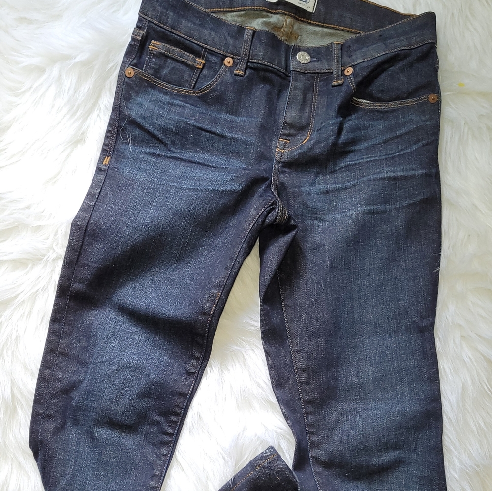 Madewell skinny ankle jeans.